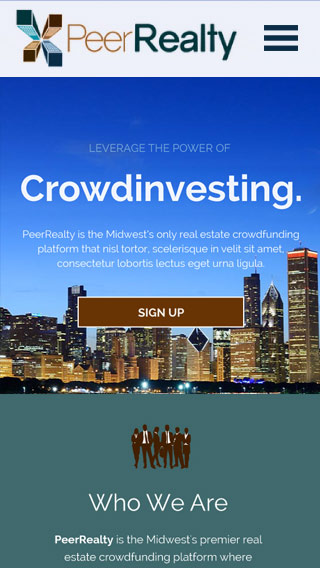 Peer Realty Mobile Web Design
