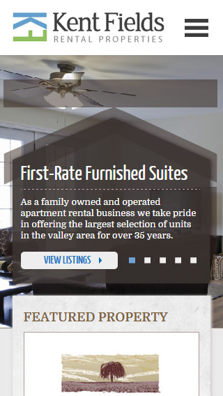 Kent Fields Rental Mobile Web Design