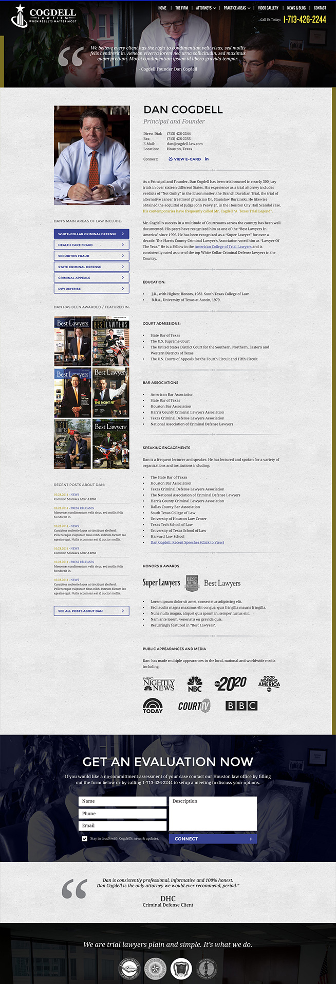 Cogdell Website Design