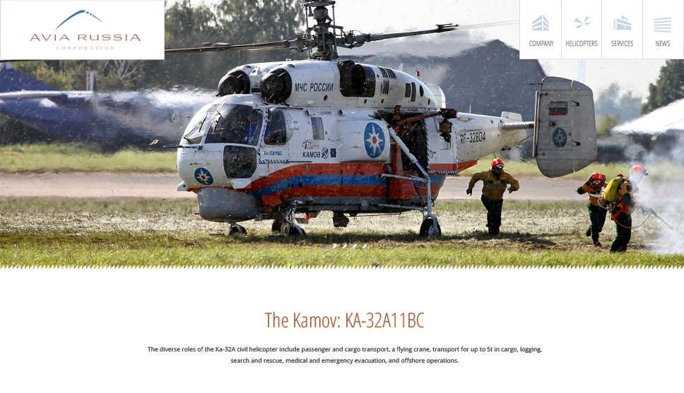 Avia Russia Website Design