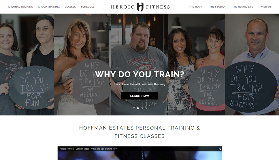 Heroic Fitness Website Design